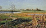 John Frederick Kensett Canvas Paintings - Connecticut Shoreline in Autumn